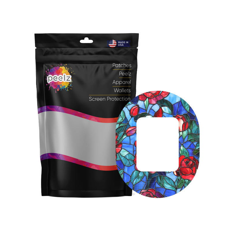Peelz Crimson Blooms Tandem Mobi Decorative Patch Tape - Pump Peelz Patch Medical Tape