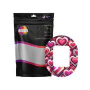 Peelz Sparkly Hearts Tandem Mobi Decorative Patch Tape - Pump Peelz Patch Medical Tape