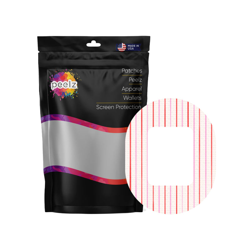 Peelz Peppermint Stripes Tandem Mobi Patch Tape - Pump Peelz Patch Medical Tape