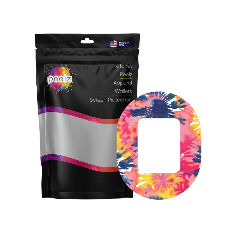 Peelz Summer Tie Dye Tandem Mobi Decorative Patch Tape - Pump Peelz Patch Medical Tape