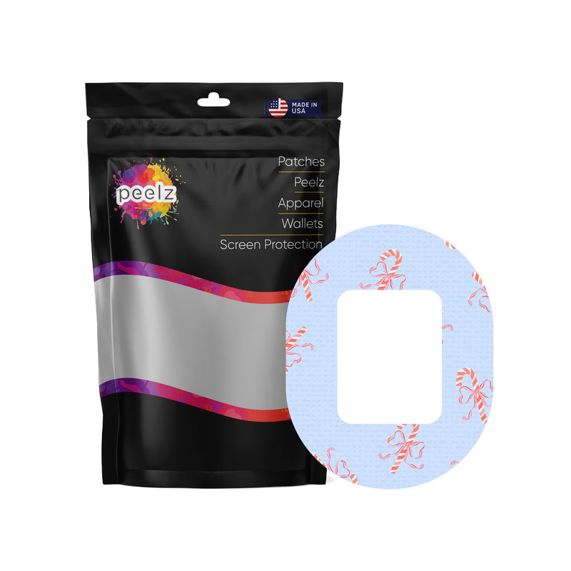 Peelz Candy Cane Lane Tandem Mobi Patch Tape - Pump Peelz Patch Medical Tape