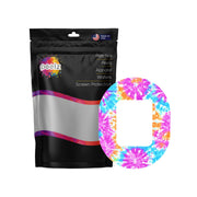 Peelz Neon Tie Dye Tandem Mobi Decorative Patch Tape - Pump Peelz Patch Medical Tape