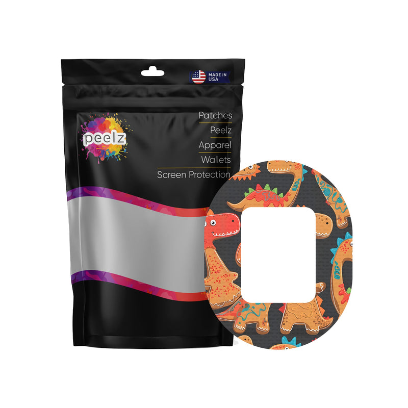 Peelz Jurassic Gingerbread Tandem Mobi Patch Tape - Pump Peelz Patch Medical Tape