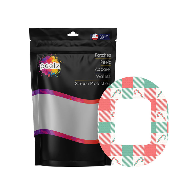 Peelz Peppermint Plaid Tandem Mobi Patch Tape - Pump Peelz Patch Medical Tape