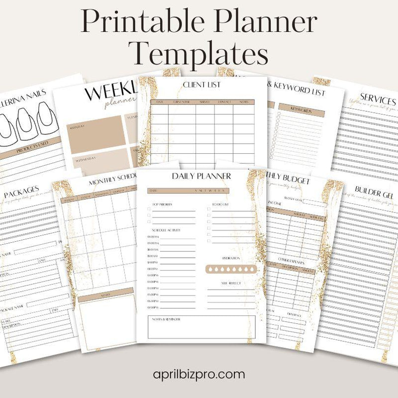 Red Iguana LLC Big Digital Nail Planner Digital