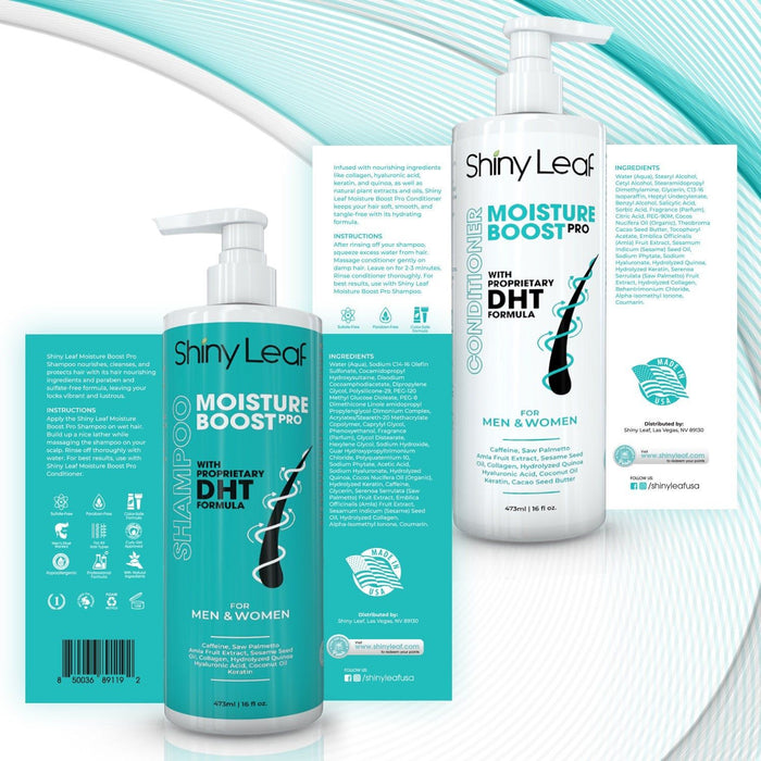 Shiny Leaf - Moisture Boost Pro Shampoo With Proprietary Dht Formula