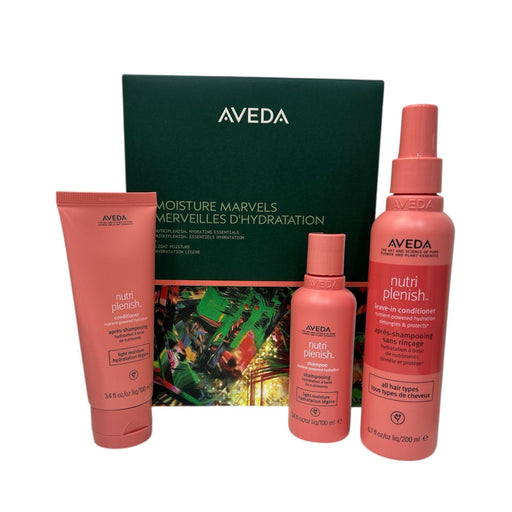 Nava Beauty Aveda Moisture Marvels Nutriplenish Hydrating Essentials Light Gift Set Hair White Smoke