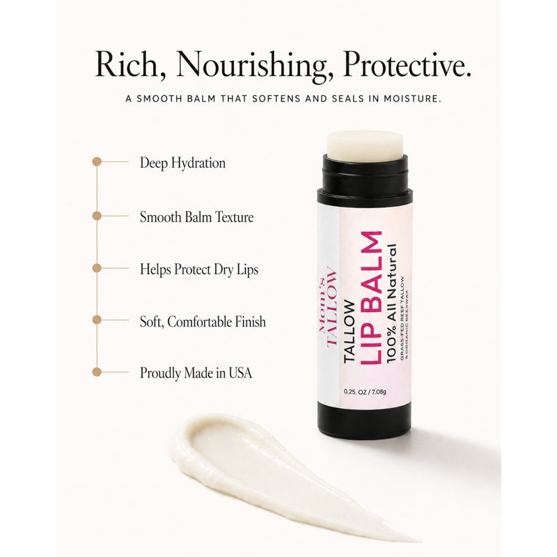 Tallow Lip Balm (Long lasting)