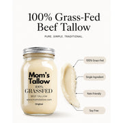 Mom’s Tallow Grass-Fed Beef Tallow White Smoke Italian Black Truffle / 16 oz,Italian Black Truffle / 32 oz,Italian Black Truffle / One Gallon- 8.5 pounds,Roasted Garlic / 16 oz,Roasted Garlic / 32 oz,Roasted Garlic / One Gallon- 8.5 pounds,Original / 16 oz,Original / 32 oz,Original / One Gallon- 8.5 p