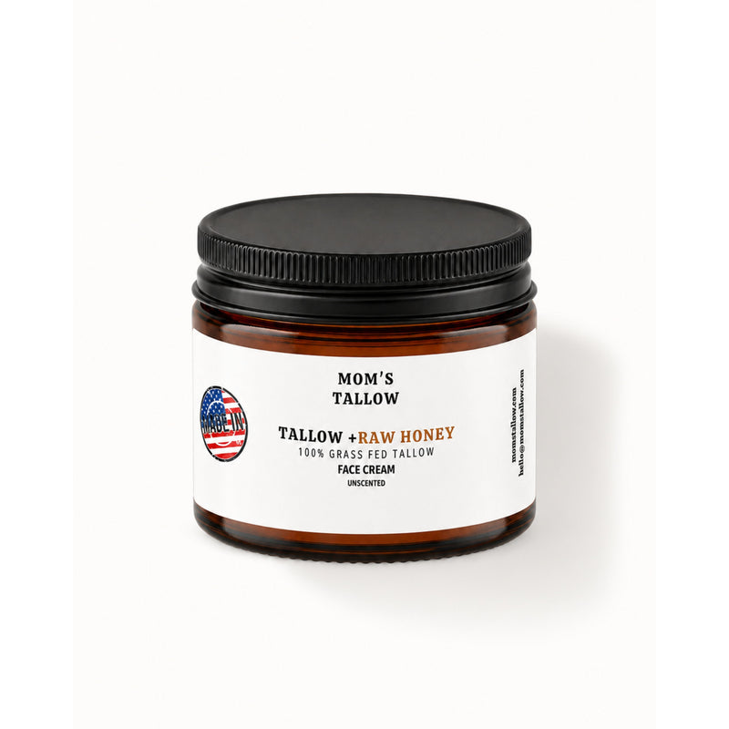 Mom’s Tallow Skin Serenity Face Cream – Nourishing Balm for Sensitive & Flaky Skin White Smoke