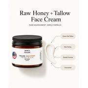 Mom’s Tallow Skin Serenity Face Cream – Nourishing Balm for Sensitive & Flaky Skin White Smoke