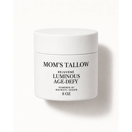 Mom’s Tallow Advanced Rejuvené Luminous Age-Defy Face/Neck Cream: Featuring Matrixyl® 3000 (+ Free 4oz Deep Firming Serum) White Smoke