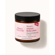 Mom’s Tallow Vitamin-Infused Tallow Body Lotion White Smoke Classic- Rosemary & Spearmint (Large 8 oz)