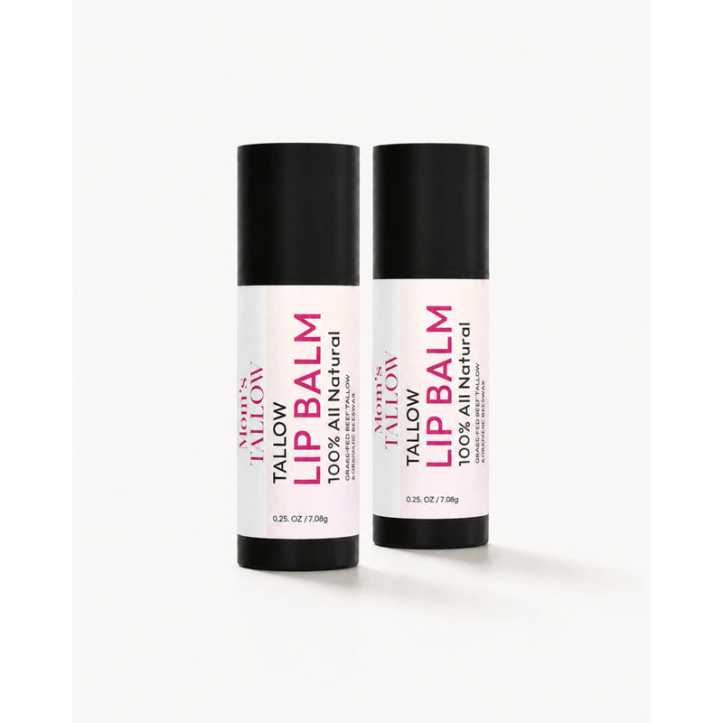 Mom’s Tallow Tallow Lip Balm (Long lasting) White Smoke 2 Pack
