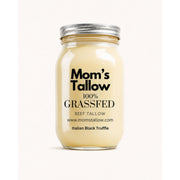 Mom’s Tallow Grass-Fed Beef Tallow Antique White Italian Black Truffle / 16 oz,Italian Black Truffle / 32 oz,Italian Black Truffle / One Gallon- 8.5 pounds