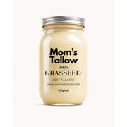 Mom’s Tallow Grass-Fed Beef Tallow Antique White Original / 16 oz,Original / 32 oz,Original / One Gallon- 8.5 pounds