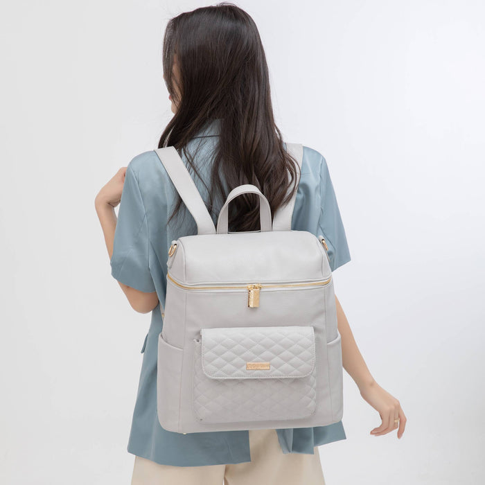 Monaco Diaper Bag | Stone Grey