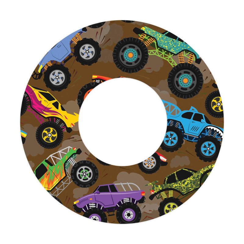 Peelz Monster Trucks Patch  Tape Designed for the FreeStyle Libre 2 Patch Medical Tape