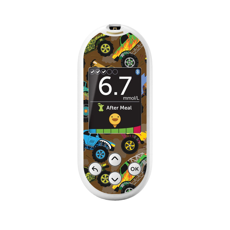 Peelz Monster Trucks for OneTouch Verio Reflect Glucometer Peelz/Stickers