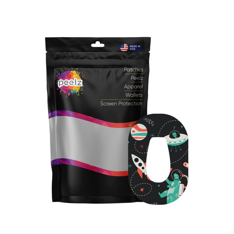 Peelz Monster in Space Dexcom G6 Patch Tape - Pump Peelz Patch Medical Tape