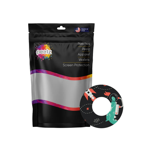 Peelz Monster in Space Patch  Tape Designed for the FreeStyle Libre 2 Patch Medical Tape