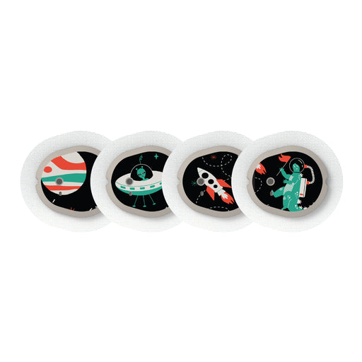 Peelz Monster in Space Sticker Designed for the DEXCOM G7 and Stelo Transmitter Peelz/Stickers