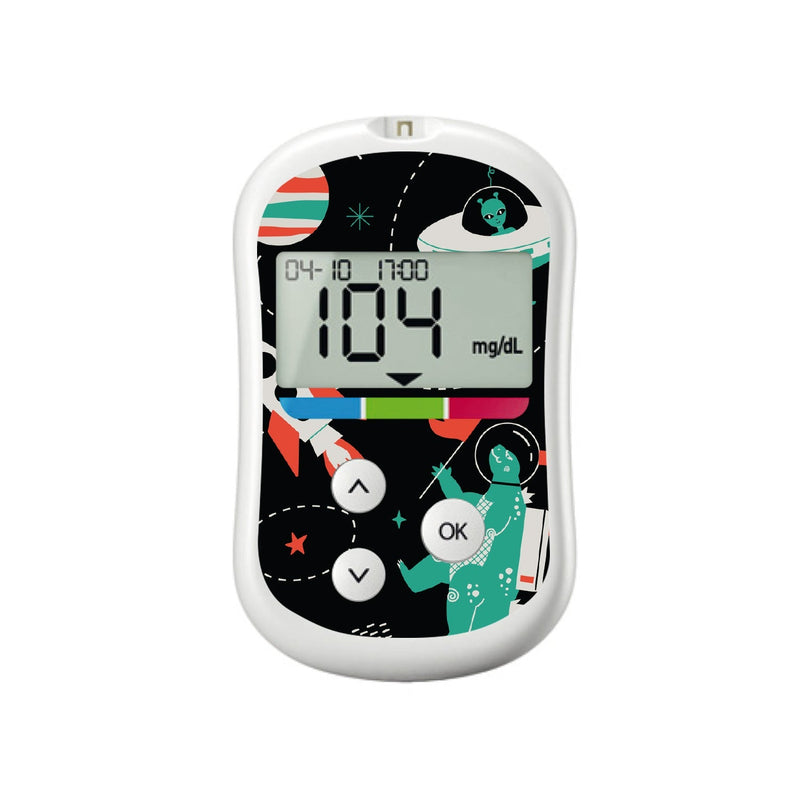 Peelz Monster in Space for OneTouch Verio Flex Glucometer Peelz/Stickers
