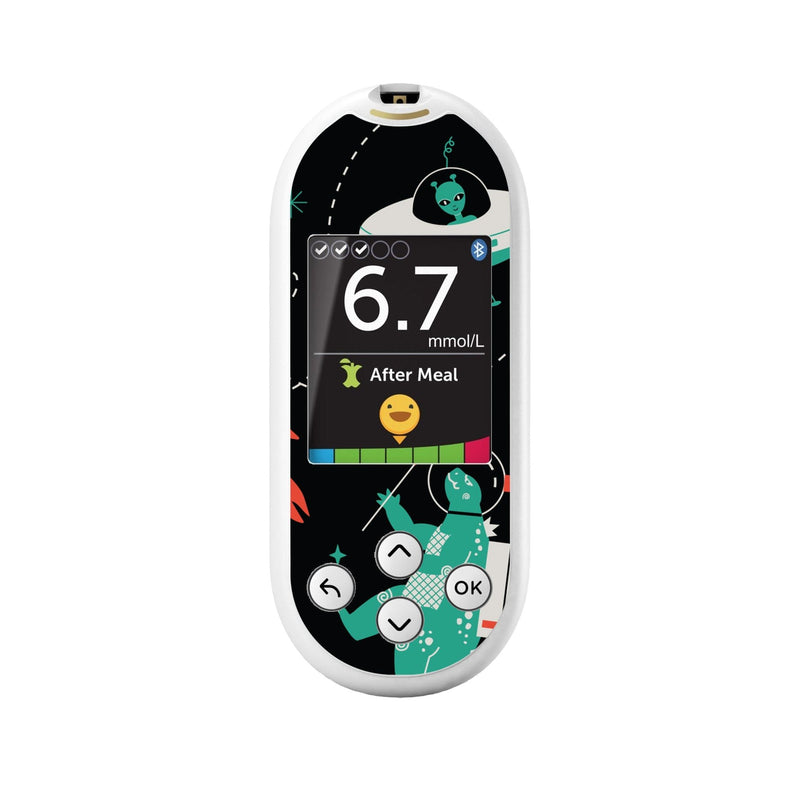 Peelz Monster in Space for OneTouch Verio Reflect Glucometer Peelz/Stickers