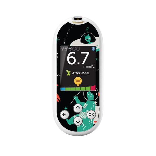 Peelz Monster in Space for OneTouch Verio Reflect Glucometer Peelz/Stickers