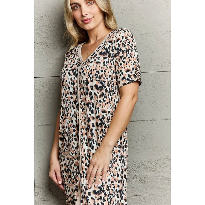 Moon NIte Quilted Quivers Button Down Sleepwear Dress