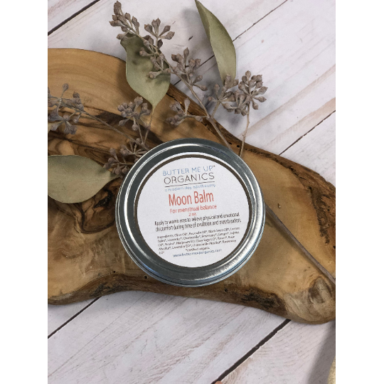 Butter Me Up Organics Moon Balm / Menstrual Care / PMS / Period Cramps / Hormone Balancing / Ovulation Pain / Butter Me Up Organics / Organic Skincare / Organic Body