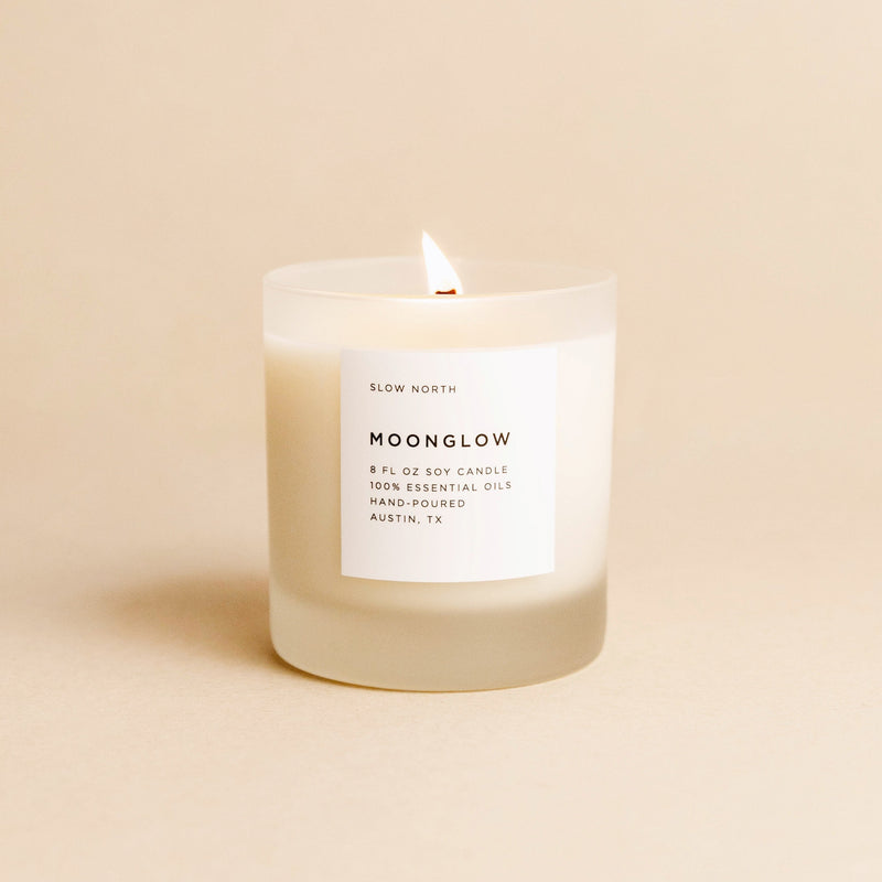 Slow North Moonglow - Signature Candle (Patchouli + Cinnamon + Black Pepper) Frosted Candles