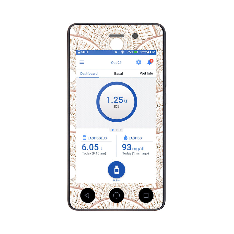 Peelz Mosaic Sticker for Omnipod DASH® PDM – Pump Peelz Peelz/Stickers