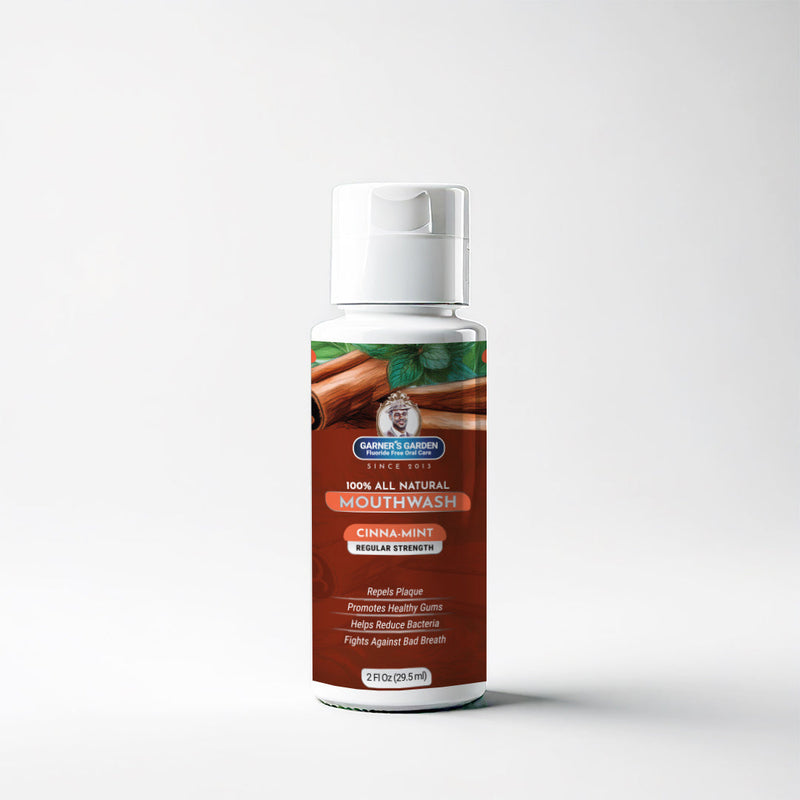 Garner's Garden Travel Sized - Natural Mouthwash | H2O2 | Fluoride Free Oral Care Lavender 2 oz / Regular Strength / Cinna Mint