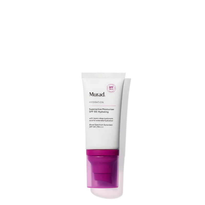 Nava Beauty Murad Superactive Hydrating Moisturizer SPF 50 - Dewy Hydration Facial Sunscreen 1.7 Oz Beauty Lavender