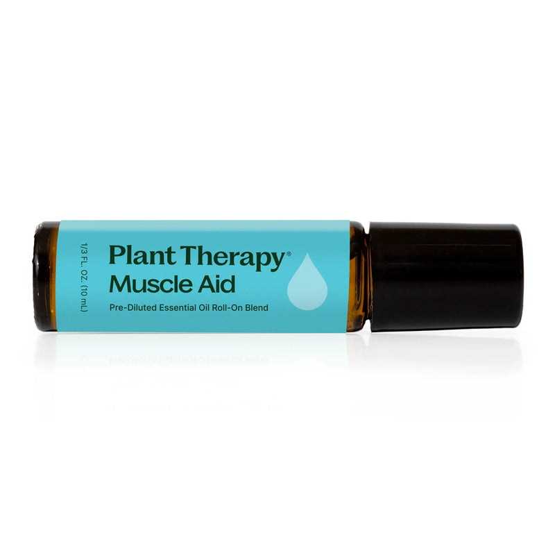 Plant Therapy Muscle Aid Essential Oil Blend Pre-Diluted Roll-On Essential Oil
