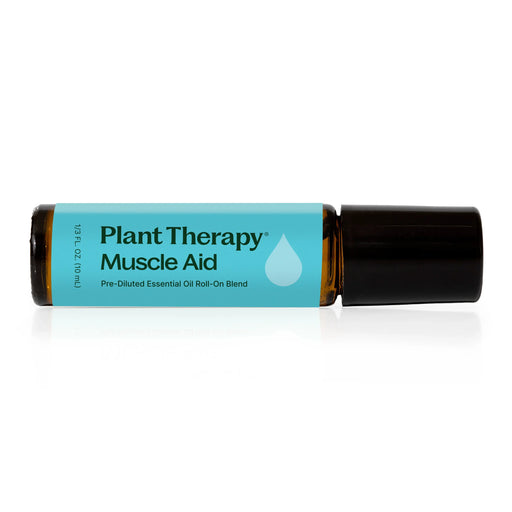 Plant Therapy Muscle Aid Essential Oil Blend Pre-Diluted Roll-On Essential Oil