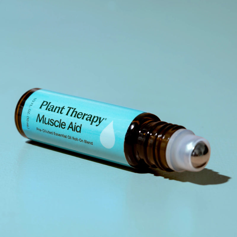 Plant Therapy Muscle Aid Essential Oil Blend Pre-Diluted Roll-On Essential Oil