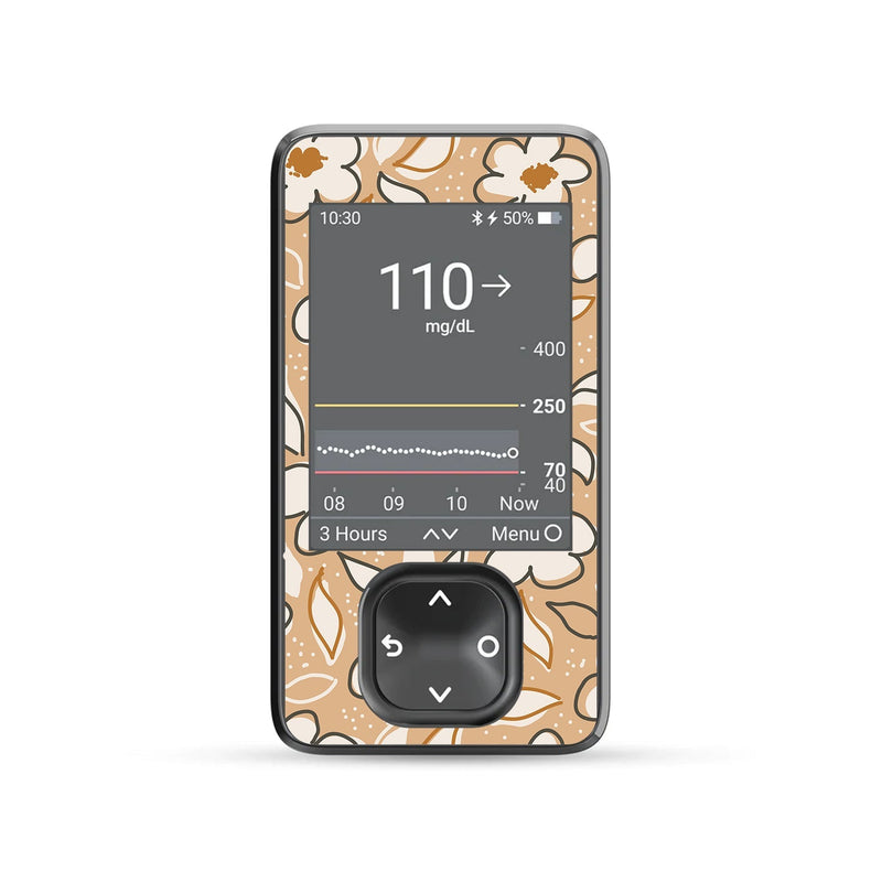 Peelz Muted Floral DEXCOM G7 Touchscreen Receiver Peelz/Stickers