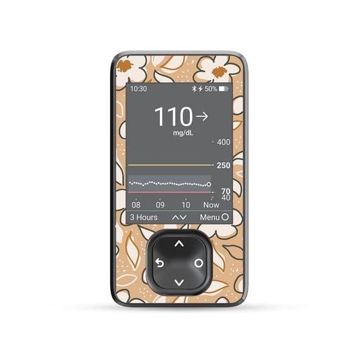 Peelz Muted Floral DEXCOM G7 Touchscreen Receiver Peelz/Stickers