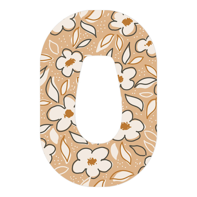Peelz Muted Floral Dexcom G6 Patch Tape - Pump Peelz Patch Medical Tape