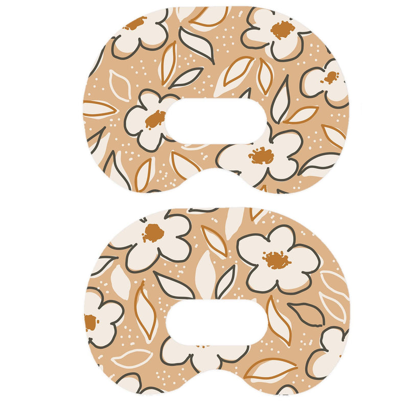 Peelz Muted Floral Medtronic Guardian Connect Patch Tape - Pump Peelz Patch Medical Tape