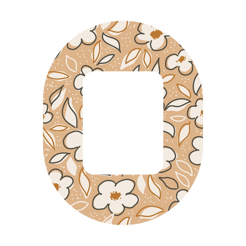 Peelz Muted Floral Tandem Mobi Patch Tape - Pump Peelz Patch Medical Tape