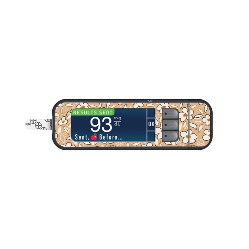 Peelz Muted Floral for Bayer Contour Next Glucometer Peelz/Stickers