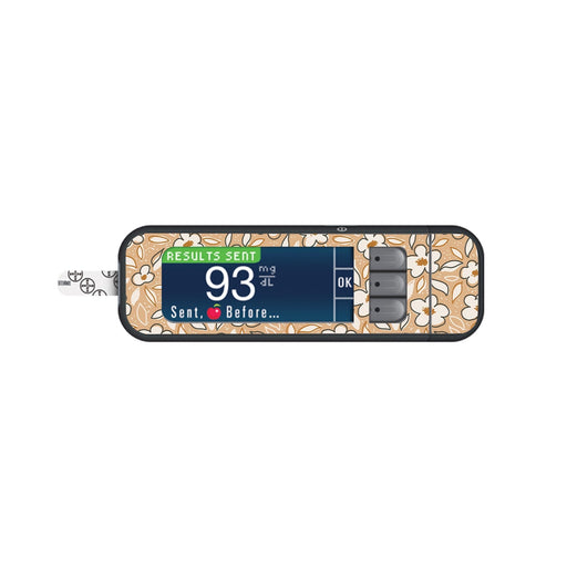 Peelz Muted Floral for Bayer Contour Next Glucometer Peelz/Stickers