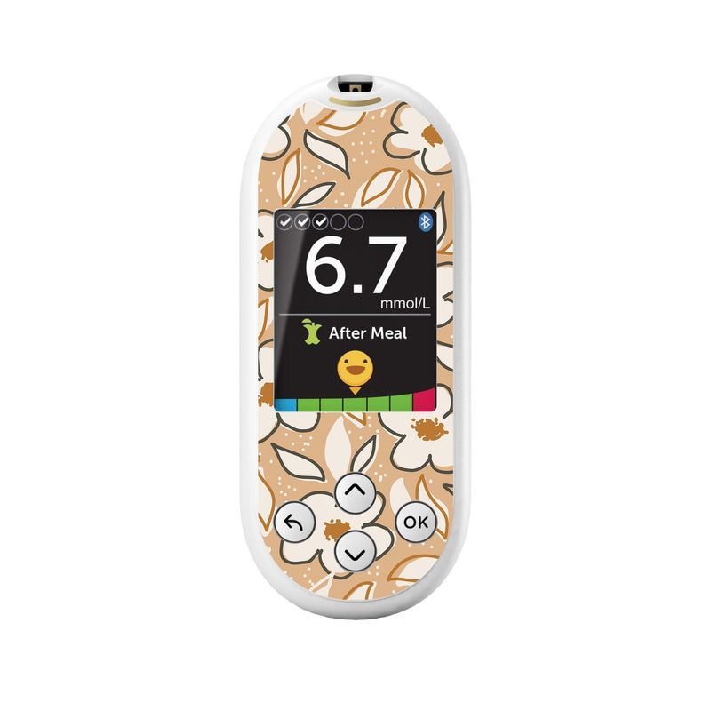 Peelz Muted Floral for OneTouch Verio Reflect Glucometer Peelz/Stickers