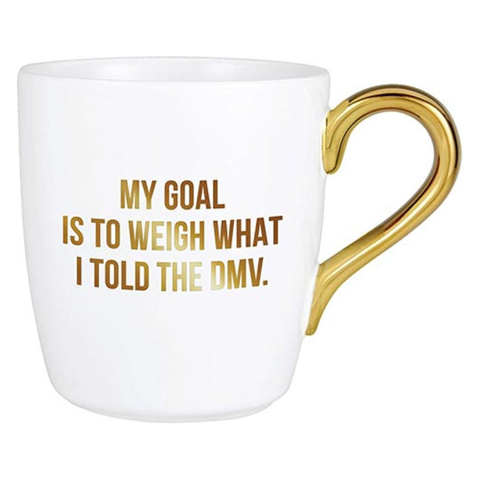 My Goal Is To Weigh Gold Handle Mug | Stoneware Coffee Tea Cup | 16oz