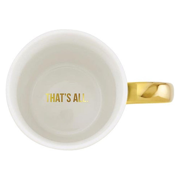 My Goal Is To Weigh Gold Handle Mug | Stoneware Coffee Tea Cup | 16oz