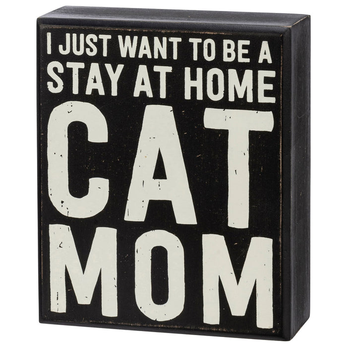 My Kids Have Paws Cat Mom Box Sign And Candle Giftable Set