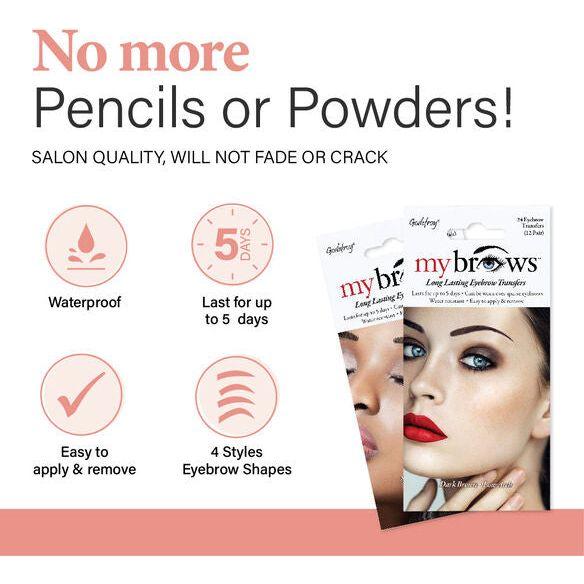 GodefroyBeauty MY BROWS LONG LASTING EYEBROW TRANSFERS Eyebrow Tattoos